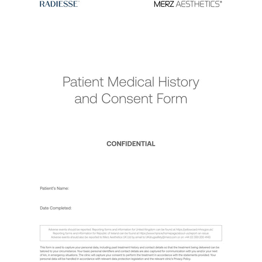 RADIESSE Patient Consent form